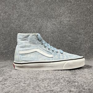 Vans Sk8 Hi Tapered Denim Women's Size 8 Winter Sky Marshmallow Blue Skate Shoes